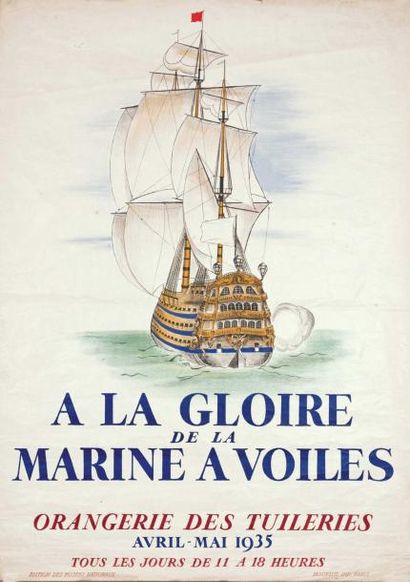 null ORANGERIE des TUILERIES - A la Gloire de la Marine à Voiles - Avril - mai 1935...