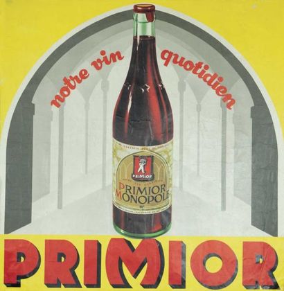 null PRIMOR - Notre vin quotidien- Sans mention d'imprimerie - 58 x 51,5 - Entoilée...