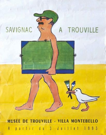 Raymond SAVIGNAC (1907 - 2002) SAVIGNAC à TROUVILLE - Musée de TROUVILLE - Villa...