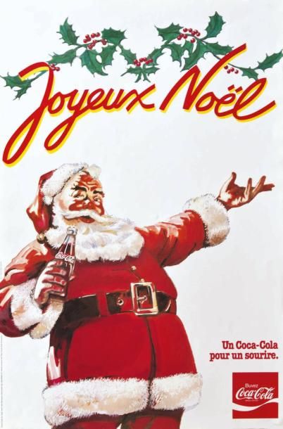 null "Joyeux Noël UN COCA-COLA pour un sourire" ed. McCan-Erikson (60 x 40) Etat...