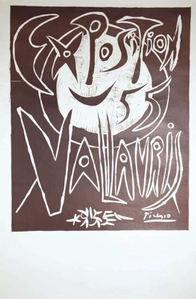 Pablo Picasso (1881-1973) Exposition Vallauris 1955 H: 90 x 59,5 cm Sans mention...