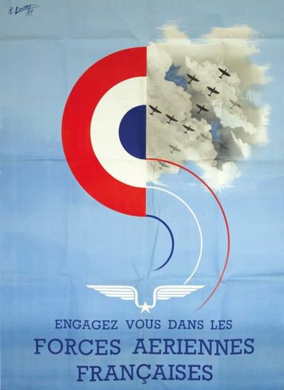 LOUVAT H. "Engagez-vous dans les forces aériennes françaises" 1944 Editée par les...