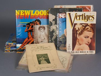 null Carton de revues érotiques: «La femme et l'amour» 5 numéros, New-look, 10 numéros...