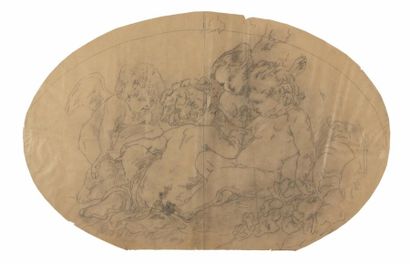 null Giovanni Paolo Panini (1692-1765), école de

Amours sur des nuées dans un cartouche...