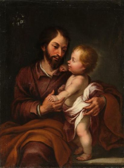 null Bartolomeo Esteban Murillo (1617-1682), école de

Saint Joseph et l’enfant Jésus

Toile

109...