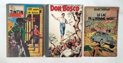 DIVERS Ensemble de trois volumes comprenant la reliure 39 du Journal de Tintin en...