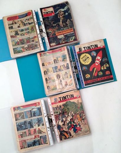null JOURNAL DE TINTIN Ensembles de fascicules du Journal de Tintin Belge comprenant...