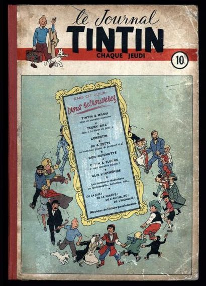 null JOURNAL DE TINTIN Reliures 10 du Journal de Tintin belge et 14 du Journal de...