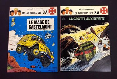 Mittei Les 3 A Deux volumes en édition originale, état neuf (Le mage de Castelmont,...
