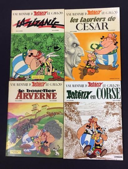 UDERZO Asterix
Lot de 4 albums en édition originale comprenant Le bouclier arverne,...