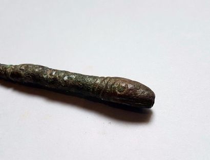 null Epingle se terminant par une tête de reptile

?Bronze 21 cm

?Luristan (restauration...
