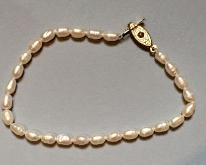 null Bracelet.Perles baroques biwa.
