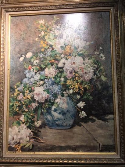 GRAVURES ET LITHO Chromo sur toile d’apre?s Renoir