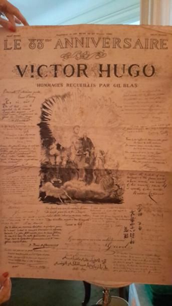 GRAVURES ET LITHO Supple?ment Gil Blas pour le 83° anniversaire de Victor Hugo
