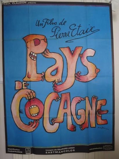 null "PAYS DE COCAGNE" (1970) de Pierre Etaix 

Dessin de André François

120 x 160...