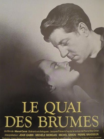 null "LE QUAI DES BRUMES" de Marcel Carné 

Affiche photo du couple star Jean Gabin...