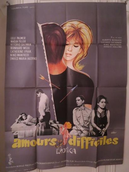 null "AMOURS DIFFICILES" (1964) (EROTICA) Film à sketches de Nino Manfredi, Sergio...