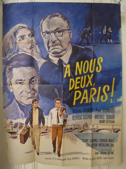 null "A NOUS DEUX PARIS" (1967) de Jean-Jacques Vierne avec Antoine Blondin et Michel...