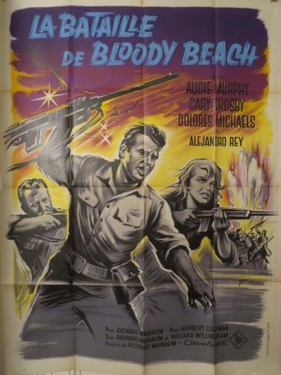 null "LA BATAILLE DE BLOODY BEACH" (1967) de Herbert Coleman avec Audie Murphy et...