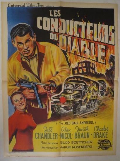 null "LES CONDUCTEURS DU DIABLE" (1952) de Budd Boetticher avec Jeff Chandler, Alex...