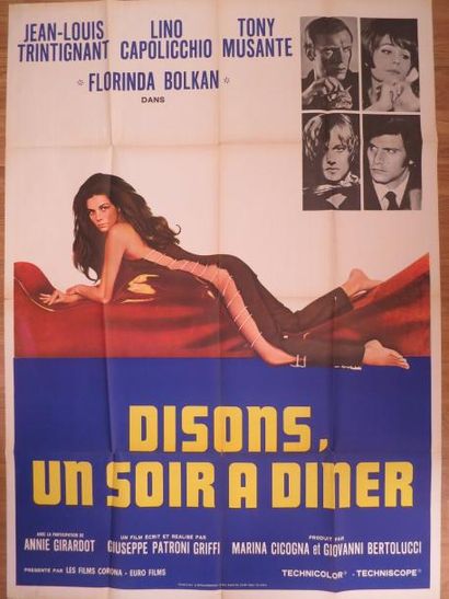 null "DISONS UN SOIR A DINER" (1971) de Giuseppe Patroni Griff avec Jean-Louis Trintignant,...