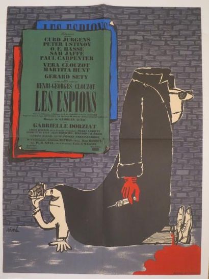 null "LES ESPIONS" (1957) de Henri Georges Clouzot avec Vera Clouzot, Gabrielle Dorziat...