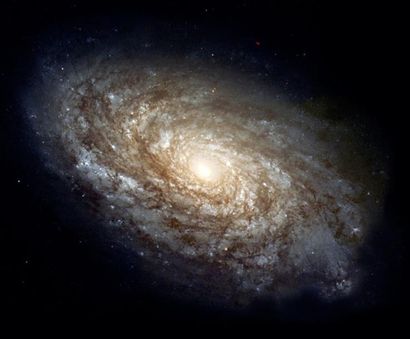 null NASA. GRAND FORMAT. HUBBLE. Magnifique galaxie spirale dite "cotoneuse" observée...