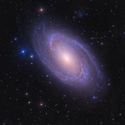 null ASTROPHYSIQUE. GRAND FORMAT. Vue de la galaxie spirale Messier 81 située dans...