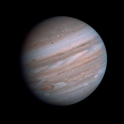 null NASA. GRAND FORMAT. Vue de Jupiter depuis la sonde interplanétaire VOYAGER 2...