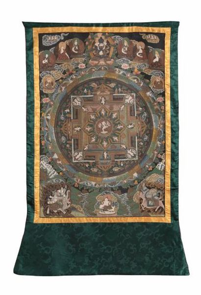 Tibet, début XX° siècle Tanka 60 x 40 cm