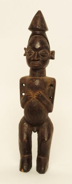 République démocratique du Congo (ex Zaïre), ethnie Yaka Statuette de jeune homme
Bois...