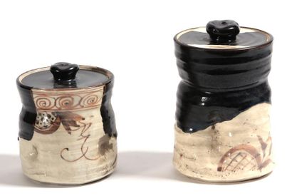 Japon, 1950 
Ensemble de deux Pots à eau Utilisé pour la cérémonie du thé
Céramique...