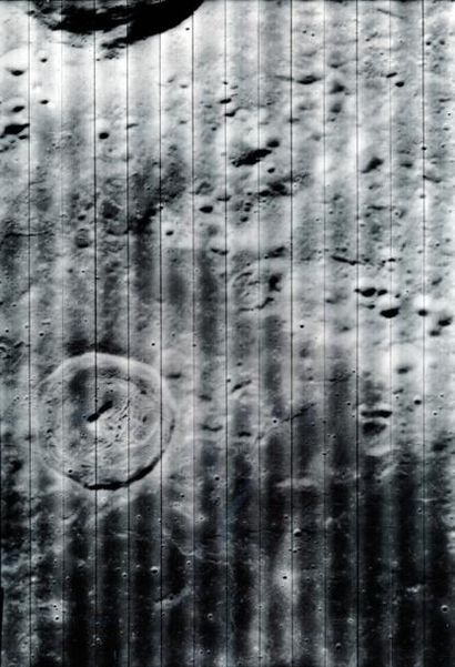 null Nasa. Vue du sol lunaire. Sonde Lunar Orbiter. Le programme LUNAR ORBITER a...