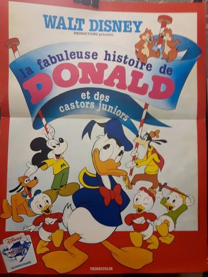 null Donald. Walt Disney. 6 affiches. 1. La fabuleuse histoire de Donald et des castors...