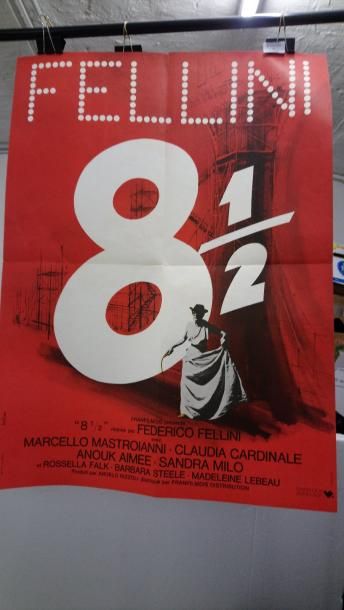 null Huit et demi. Fellini. Mastroianni. 1963 Deux affiches de même taille 60 x 80...