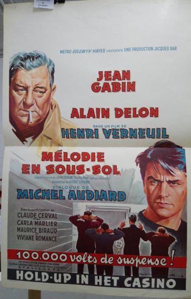 null Mélodie en sous-sol. Henri Verneuil. Gabin – Delon. 1963. 37 x 55 cm