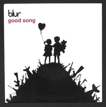 BANKSY BLUR "Good song" Impression sur pochette disque Offset print on vinyl sleeve...