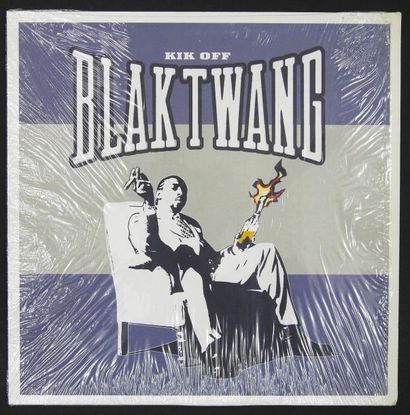 BANKSY BLAK TWANG "Kick Off" Impression sur pochette disque Offset print on vinyl...