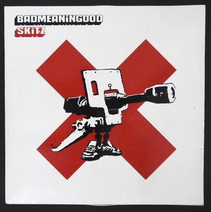 BANKSY SKITZ "Badmeaningood" Impression sur pochette disque Offset print on vinyl...