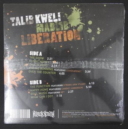 BANKSY TALIB KWELI & MADLIB "Liberation" Vinyle orange. Impression sur pochette disque...