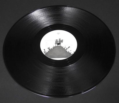 BANKSY KATE BUSH "Running Up That Hill" Maxi Promo Impression sur label 31 x 31 cm...