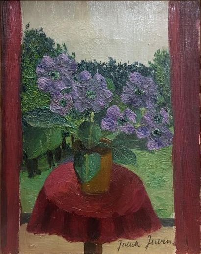 null Juliette Juvin (né en 1896)

Bouquet de fleurs

Huile sur toile 

Porte une...