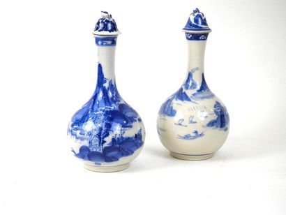 null Chine

Paire de vase bouteilles couverts en porcelaine bleue et blanc à décors...