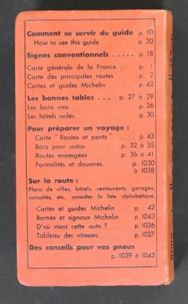 null RARE GUIDE MICHELIN ANNEE 1947
Pleine toile en percaline rouge, plats imprimés
Très...
