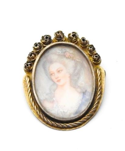 null Ecole française du XIX° siècle

Miniature représentant Marie Antoinette dans...