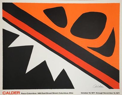 null Alexandre CALDER 

Affiche de l'exposition à la pace Colombus Ohio, 1971 

63,5...