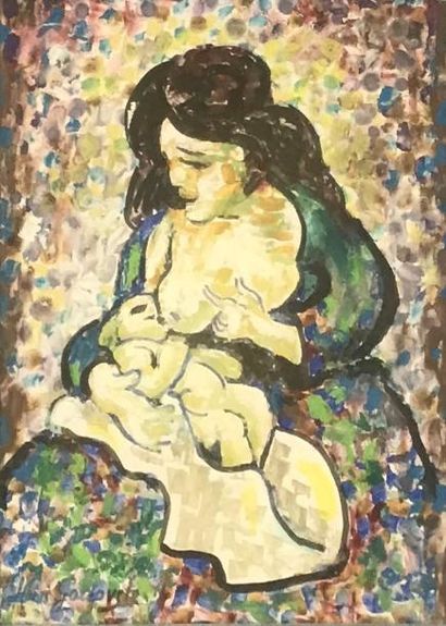 null Henri Garrouste (1890- ?)

Maternité

Technique mixte sur papier signé en bas...