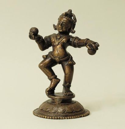 null Shiva en position tribanga. Bronze Inde.
H: 15cm