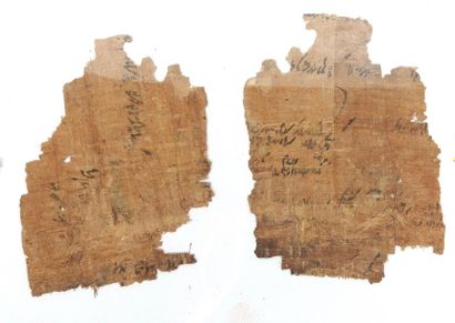 null Trois papyri inscrits antiques.
En l'état