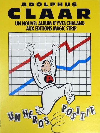 CHALAND Rare affiche pour la sortie de l'album Adolphus Claar
34 x 26 cm